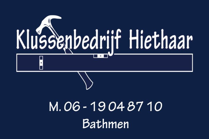 Hiethaar – Vlag en Bord met telefoon NEGATIEF