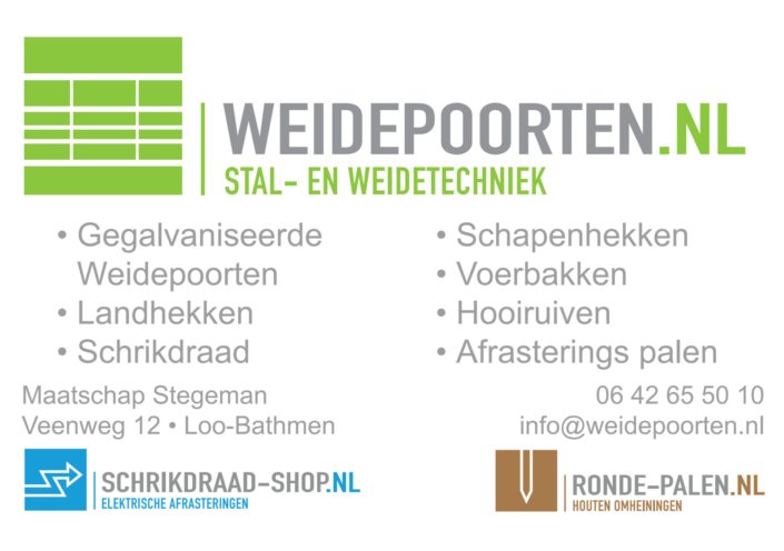 weidepoorten voor boekje
